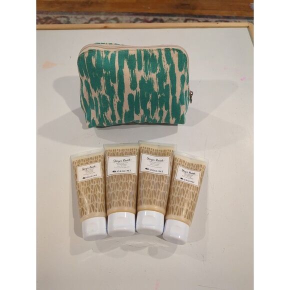 Origins Ginger Burst Bundle with makeup bag body wash